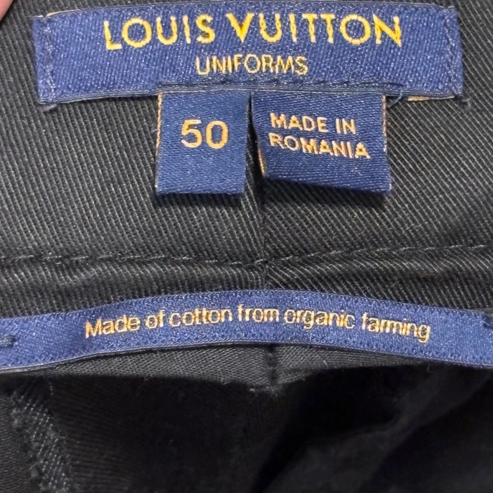 LOUIS VUITTON Uniforms Black‎ Pants Organic Farming Made In Romania size 50